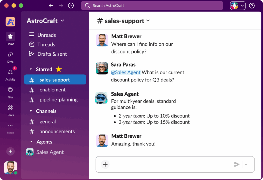 Slack UI